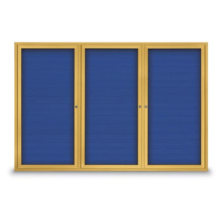 United Visual Products Open Faced Traditional Rounded Corkboard UV643ARC-BRONZE-CORK